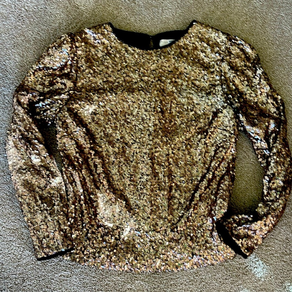 Nicole miller sequined top.